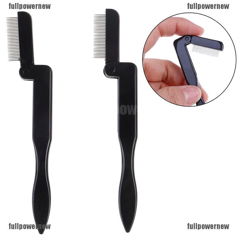 【COD】FLID Foldable eyelash comb metal eyebrow brush tool mascara separator lash curl