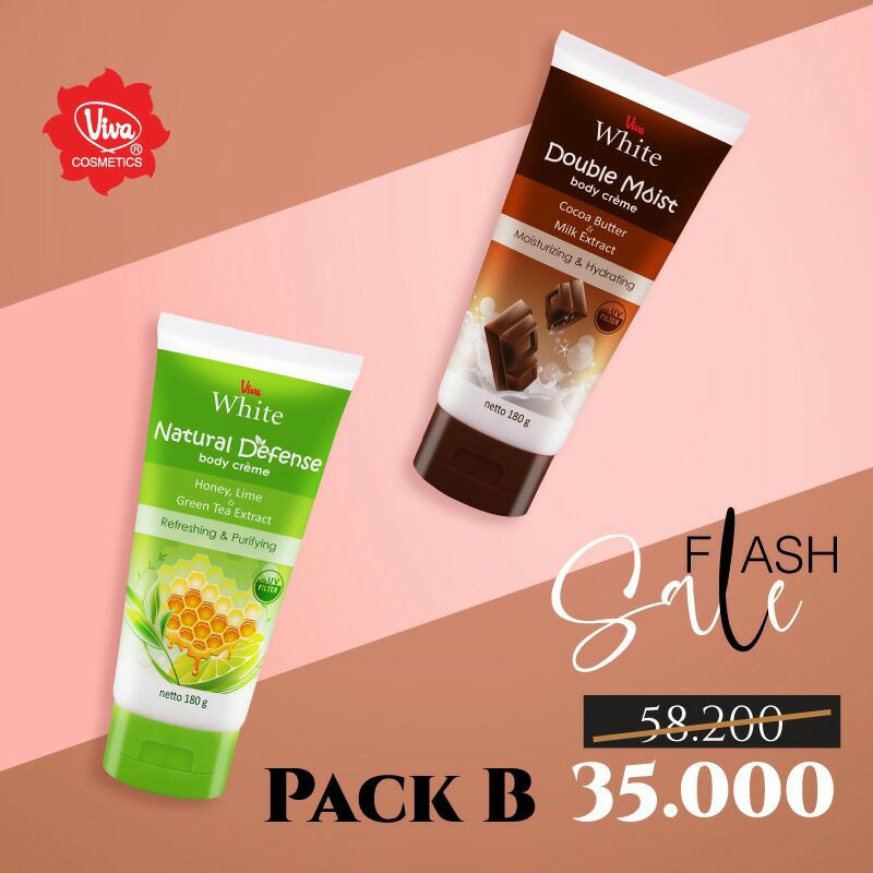 Paket 2 Hand Body Lotion Creme Viva Coklat Madu Jeruk Nipis