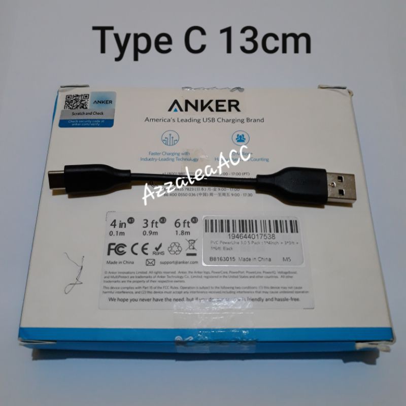 [Original] Anker / Aukey Kabel Data Charger Fast Charging Micro usb - TypeC