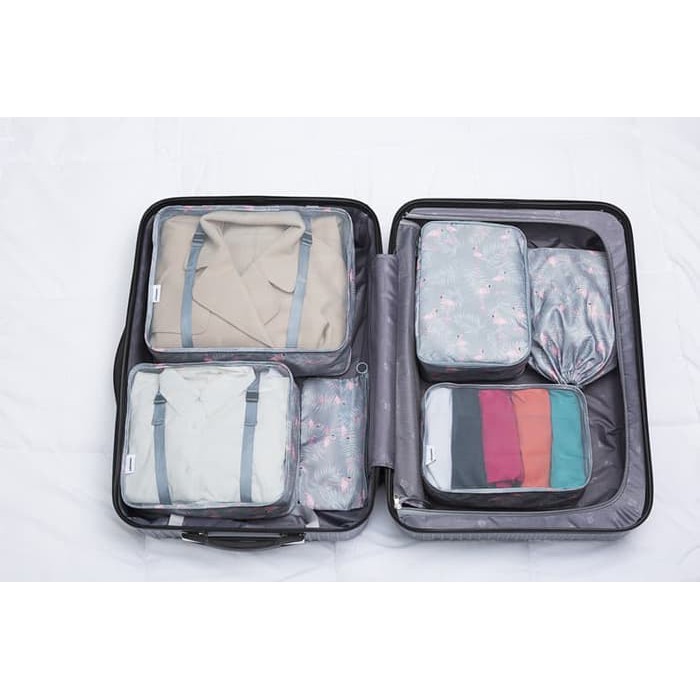 NEW 6 in 1 PREMIUM Traveling Bag in Bag Flamingo Doky