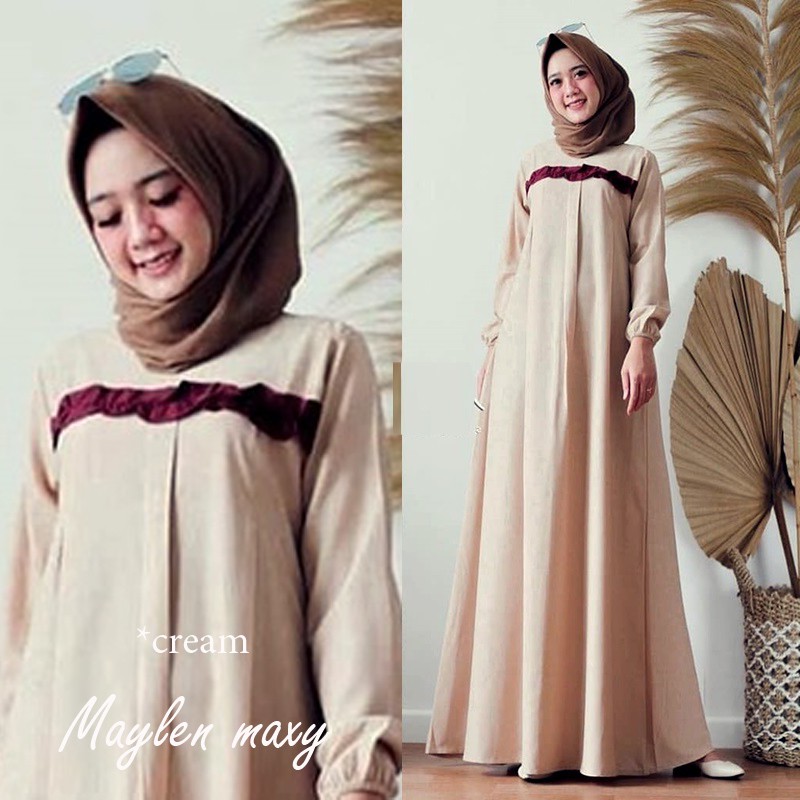 Harga Terbaik / Maylen Maxy Dress / Baju Gamis Wanita