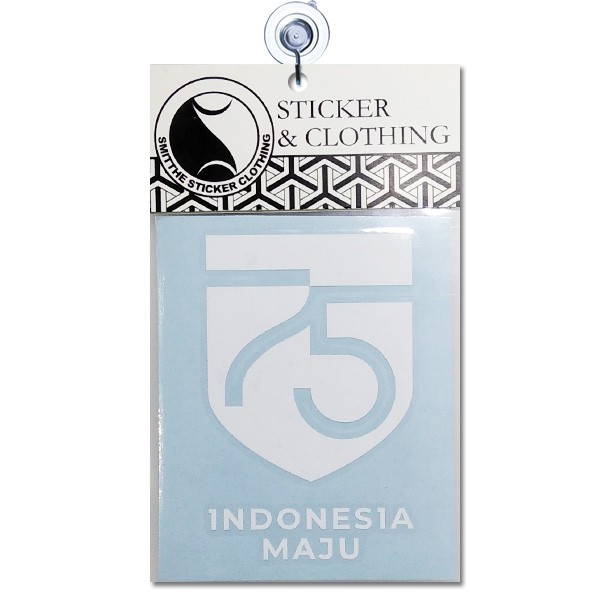 Stiker 75 Tahun Indonesia Logo HUT RI Cutting Sticker untuk aksesoris Mobil Motor