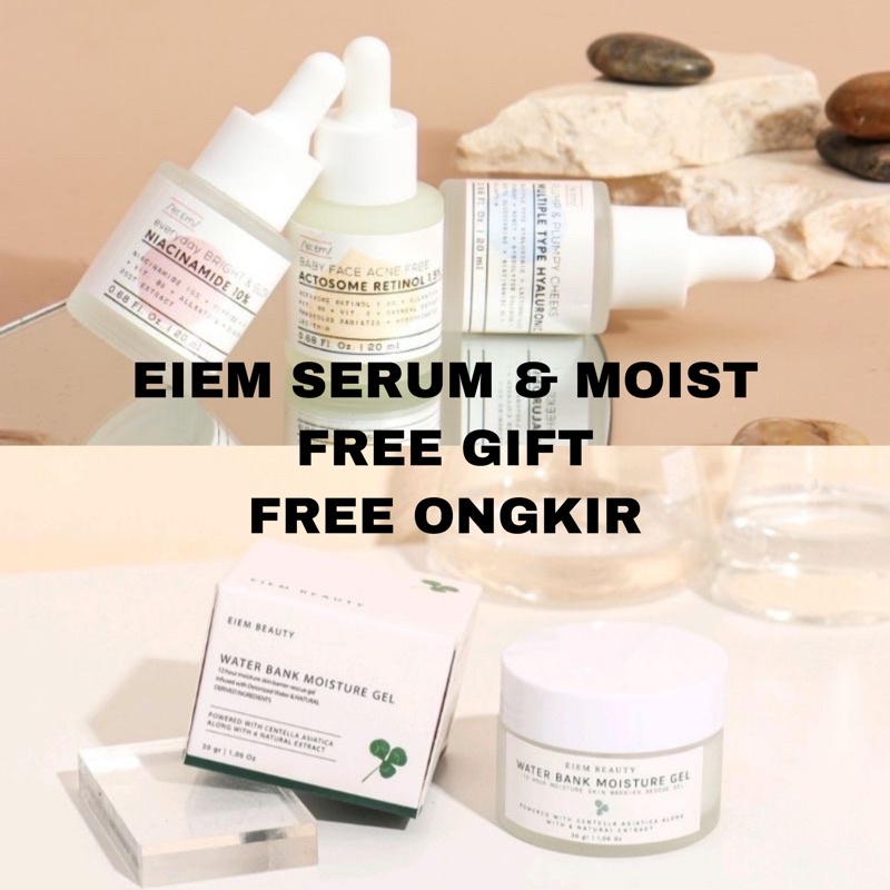 EIEM BEAUTY SERUM ACNE RETINOL 1.5% / EIEM WATER BANK MOISTURIZER / NIACINAMIDE 10% / SERUM EIEM BEA