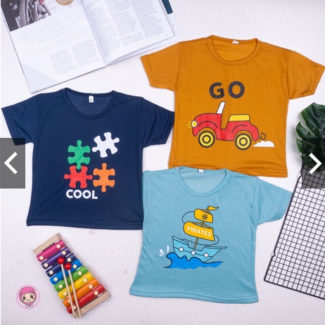 BAJU KAOS ANAK UNISEX - COWOK / CEWEK HEROES EDITION 1-5 Tahun