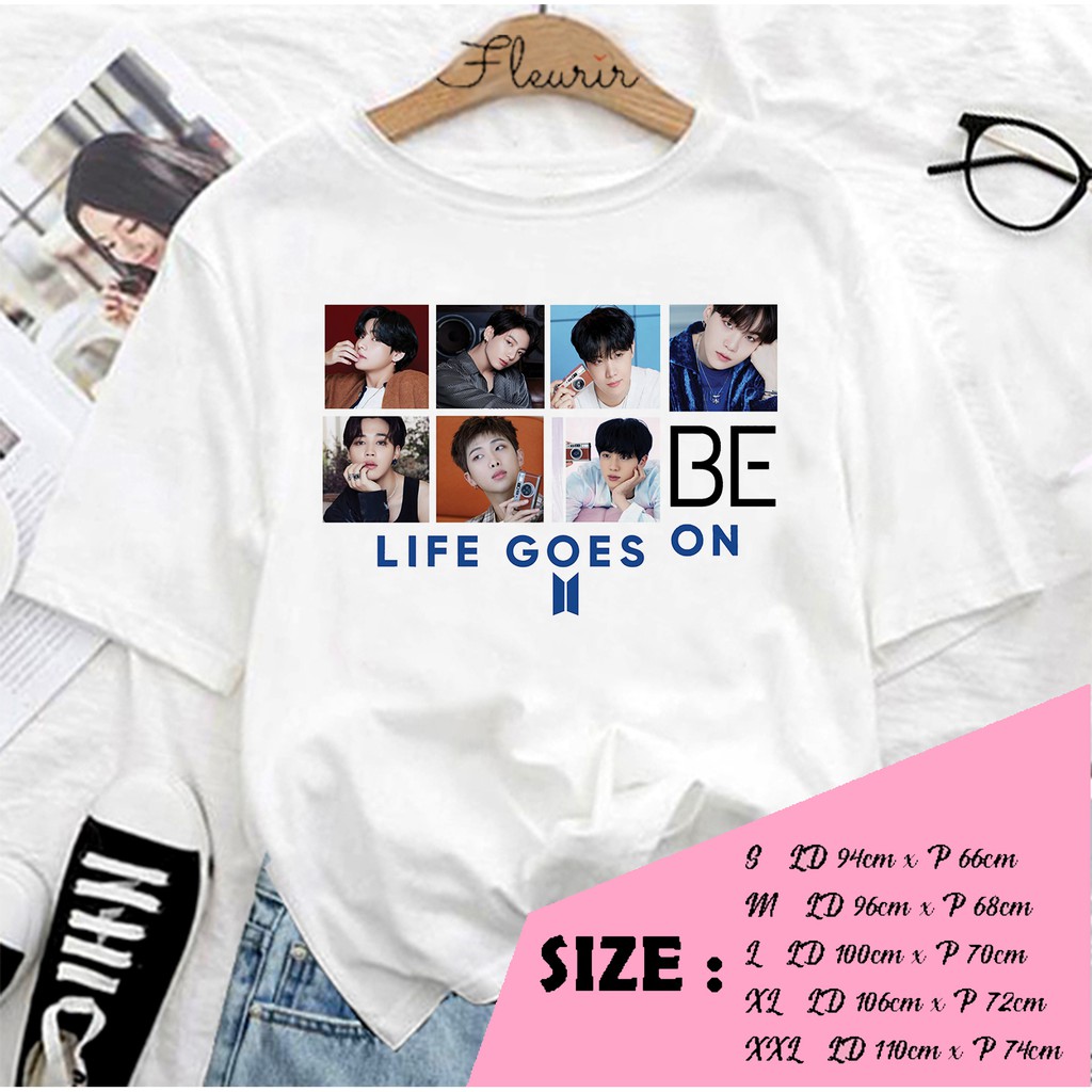 FLEURIR - KAOS  LIFE GOES ON ALL KAOS OVERSIZE WANITA TUMBLR TEE UNISEX