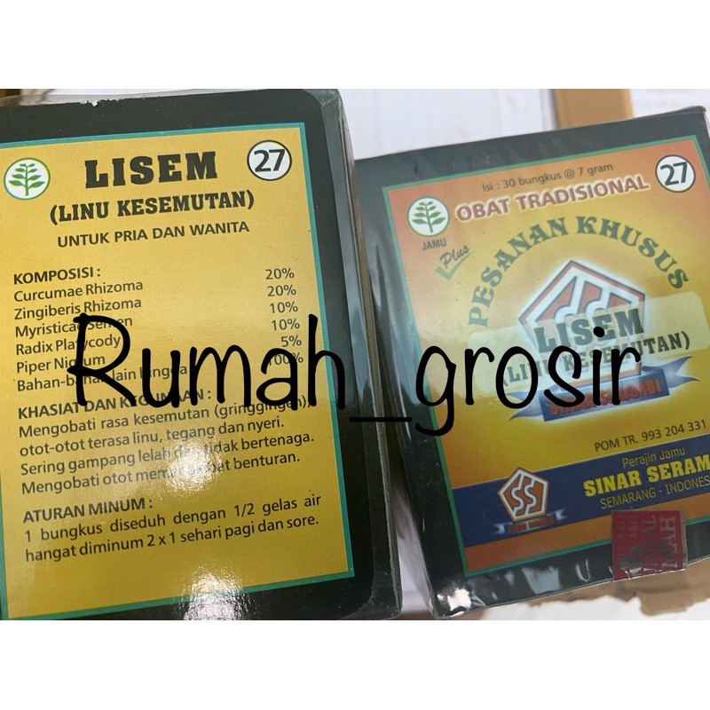 JAMU KESEMUTAN LISEM/LINU KESEMUTAN CAP ONTA