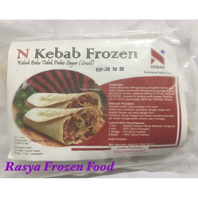 

Kebab frozen