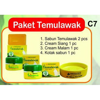 MINIGO PAKET TEMULAWAK (DAY CREAM + NIGHT CREAM + 2 BAR SOA + FREE KOTAK SABUN)