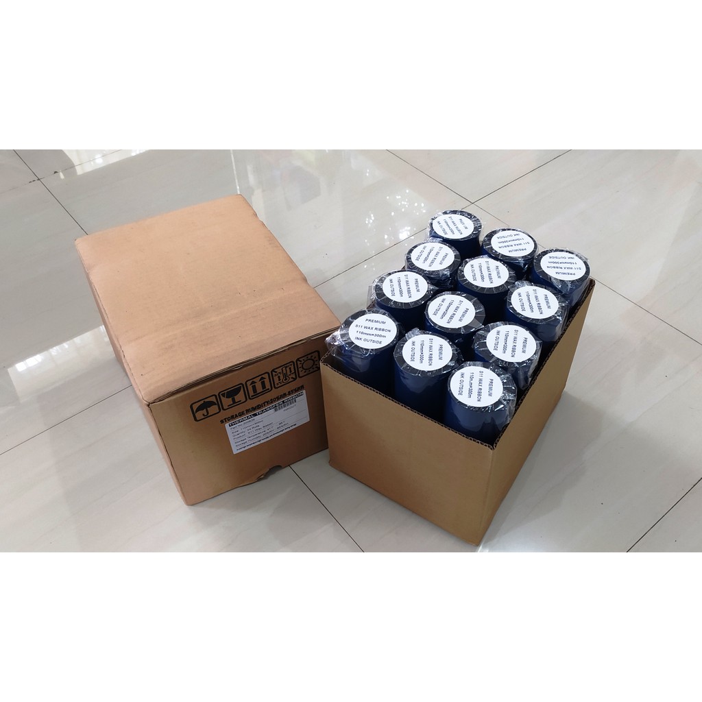 

RIBBON BARCODE 110mmX300m PREMIUM WAX FACE OUT 110 mm X 300 meter 110X300