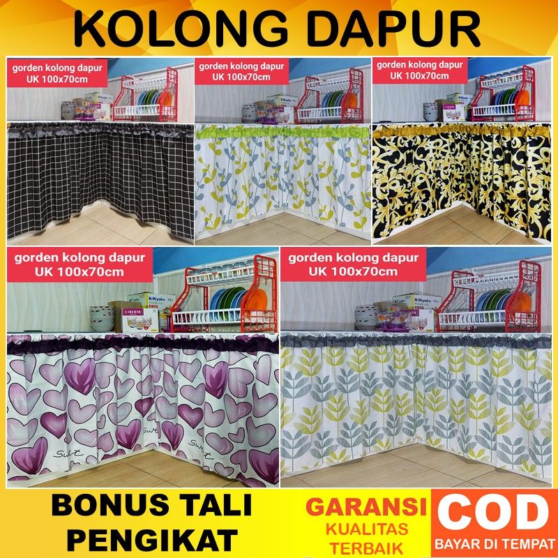 Grosir Gorden Kolong Dapur produksi Sendiri Best Seller Lihat Motif Geser Kanan