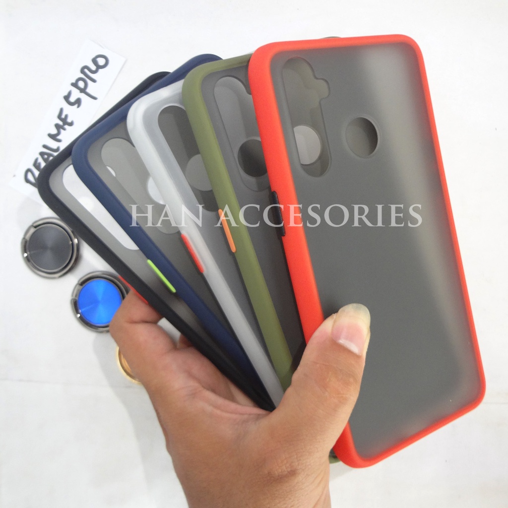 (PAKET HEMAT) Case Fuze Dove + Temperred Glass Realme 5/5i/5 PRO/6/6 PRO/7/C11/C12/C15/XT Hardcase / Matte Colour / Case Candy