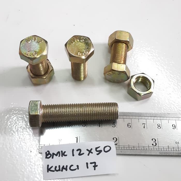 Baut M12 x 50 / Kunci Baut 17 BMK Baut M12x50 per 2 pcs