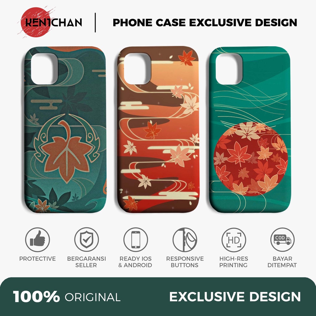 Custom Case Namecard Kazuha Genshin Impact Untuk Iphone Samsung Xiaomi Oppo Vivo dll Kenichan