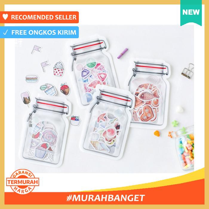 

Stiker - Mason Jar Decorative Mini Label Memo Sticker Pack Set Lucu - Pengikat & Perekat