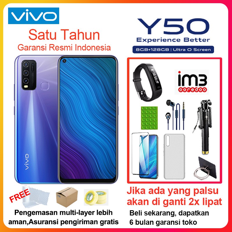 Vivo Y50 8/128 RAM 8GB ROM 128GB Garansi Resmi 1 Tahun BNIB Handphone