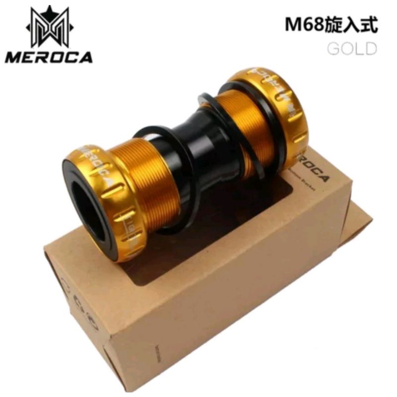 Meroca BB HT2 HT 2 Crank Arm Sepeda Bottom Bracket Hollowtech 2 Gold