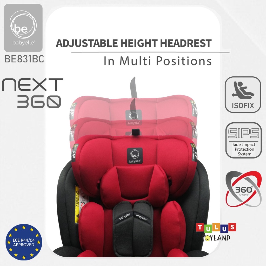 Car Seat Babyelle SPIN 360 NEXT Rotate ISOFIX kursi mobil anak Baby Elle Every Stages bisa putar full carseat canopy  BE 831 BC 832