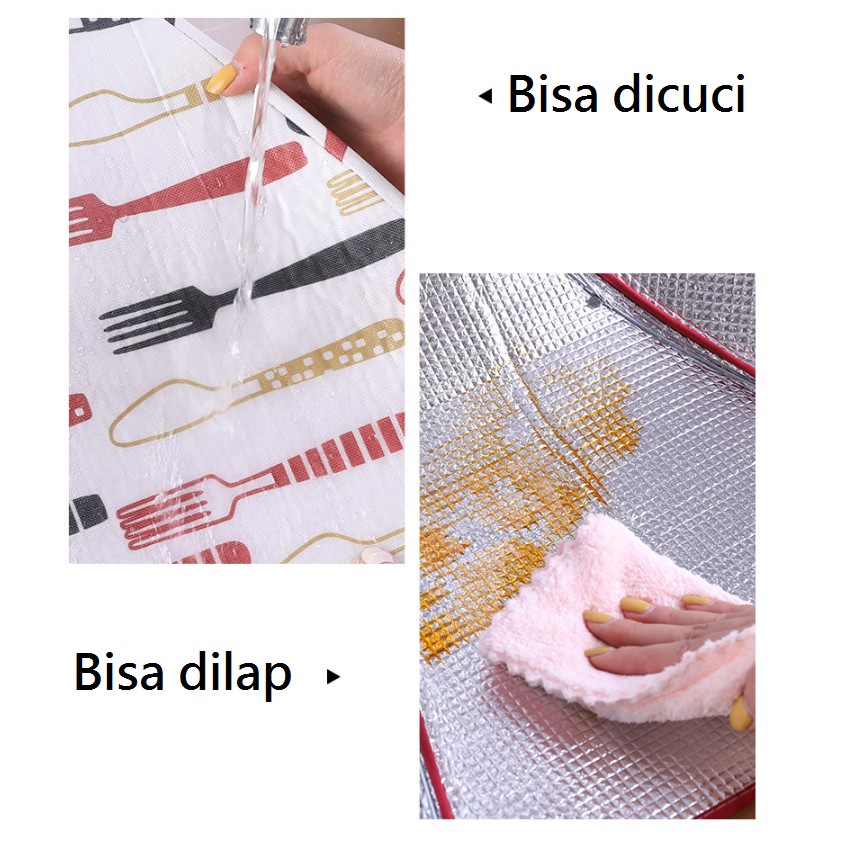 Tudung Saji Anti Panas Motif RANDOM Tutup Makanan Anti Basi Bisa Dilipat Penahan Panas Anti Air Lapisan Penahan Panas Dan Dingin Cover Penutup Makanan Awet Dan Tahan Lama