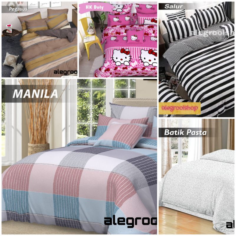 bedcover set + sprei katun lokal super premium