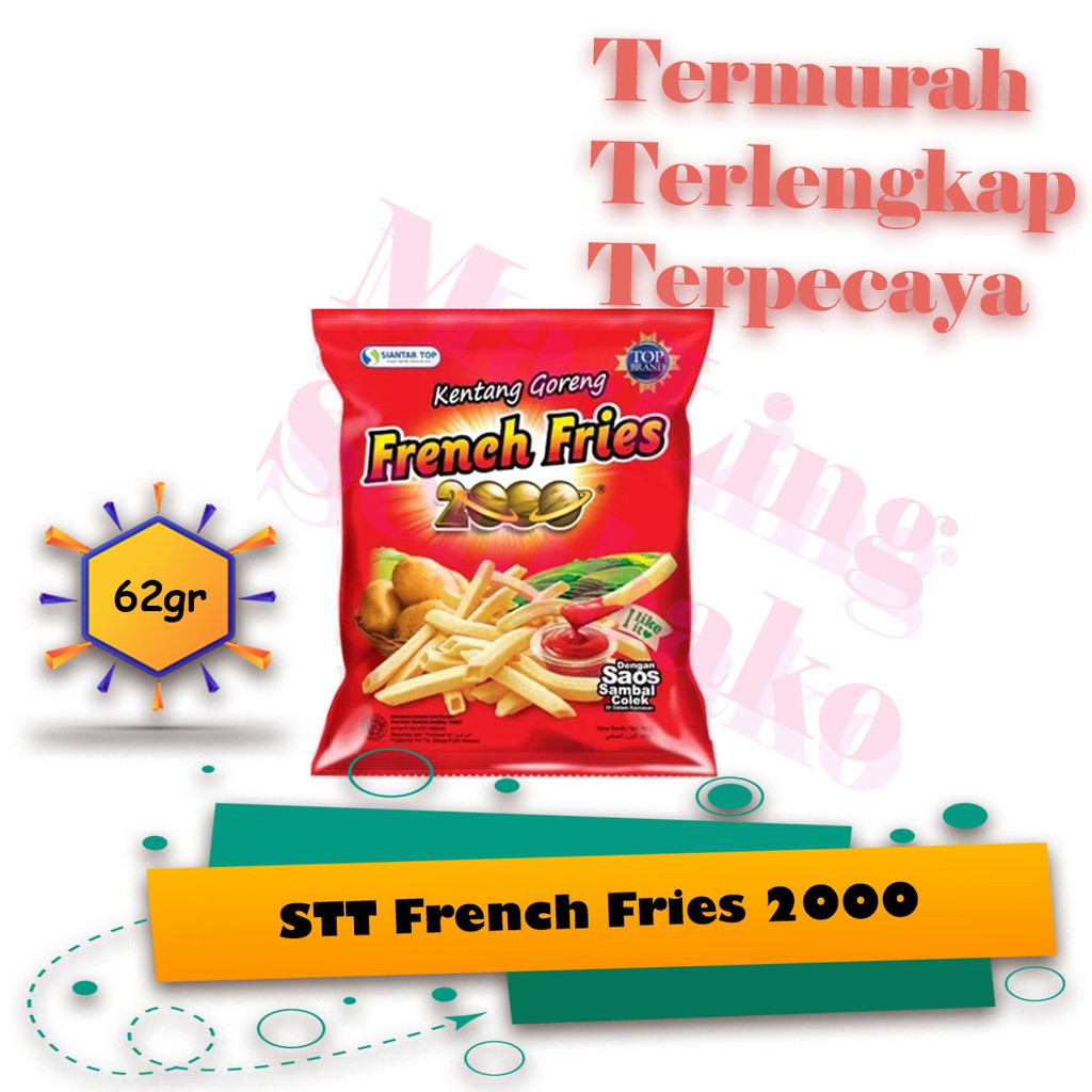 

FRENCH FRIES 2000 62GR, Snack, Makanan Ringan, Makanan, Cemilan, Snack Kentang