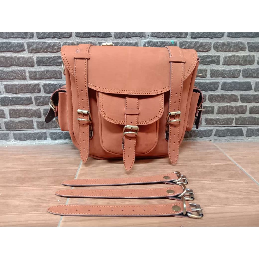 Tas Motor Kulit / Sidebag kulit custom / Tas Motor Kulit Asli