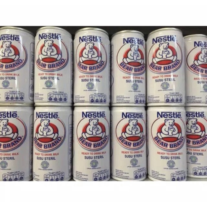 1DUS 30 PCS Nestle bear brand susu sapi steril siap minum kaleng 189ml