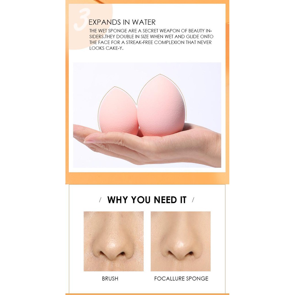 FOCALLURE Soft Spons Makeup Sponge Beauty Blender makeup tools Alat Make Up FA-93 FA93 FA 93 FA-136 FA136 FA 136