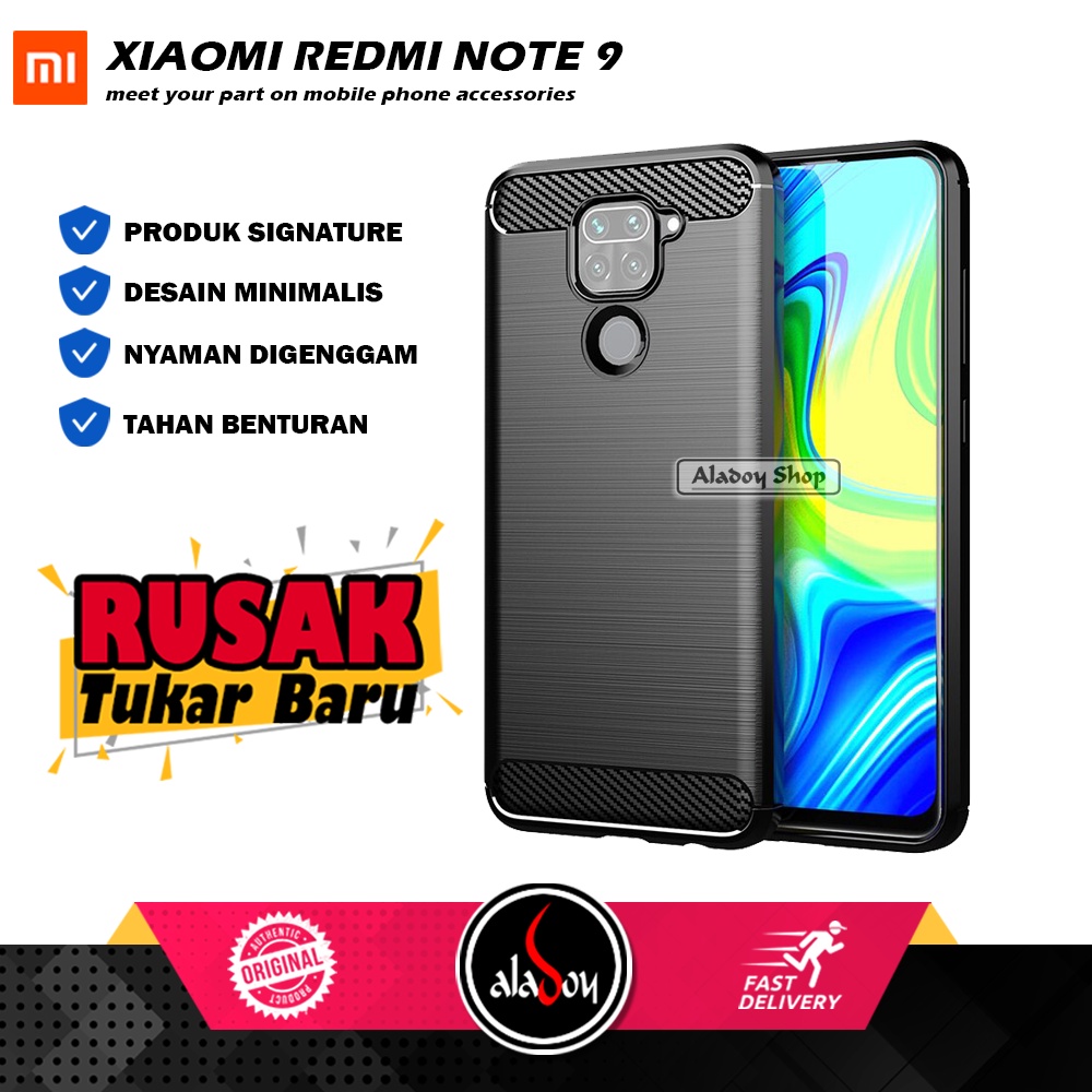 Case Xiaomi Redmi Note 9 Ultra Slim Carbon Premium Softcase