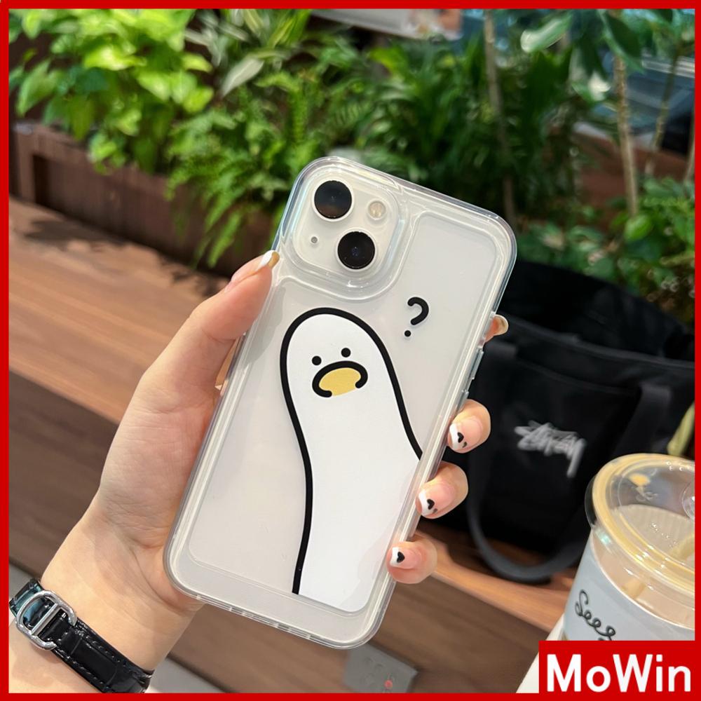 iPhone Case Silicone Soft Case Clear Case Shockproof Protection Camera Metal Button Cute Cartoon Duck Compatible For iPhone 11 Pro Max 13 Pro Max 12 Pro Max 7Plus xr XS Max