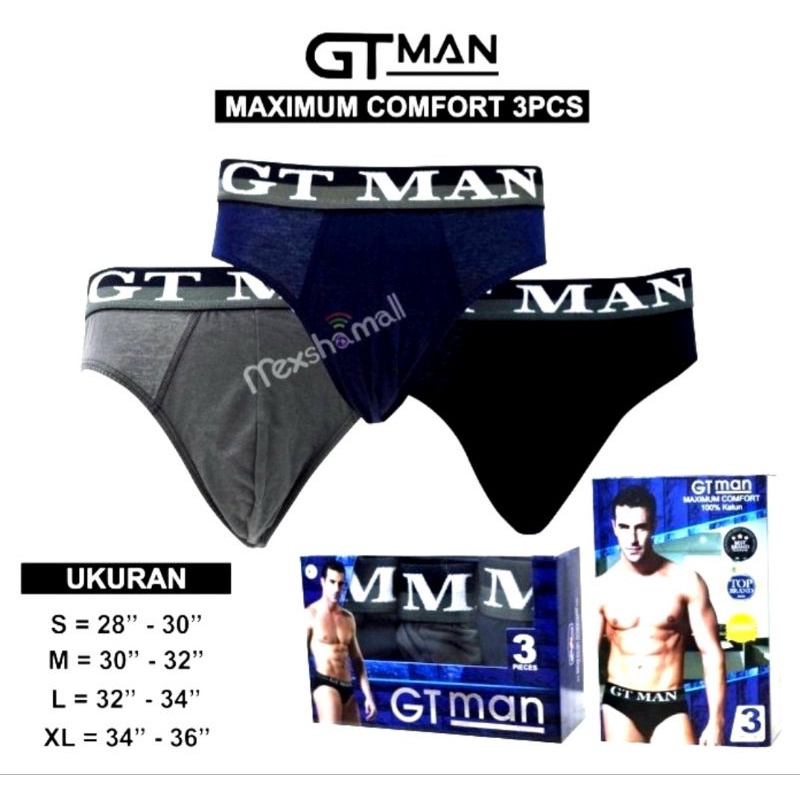 GTMAN ORIGINALMAXIMUM COMFORT GTK09 | Celana Dalam GTMan Isi 3Pcs