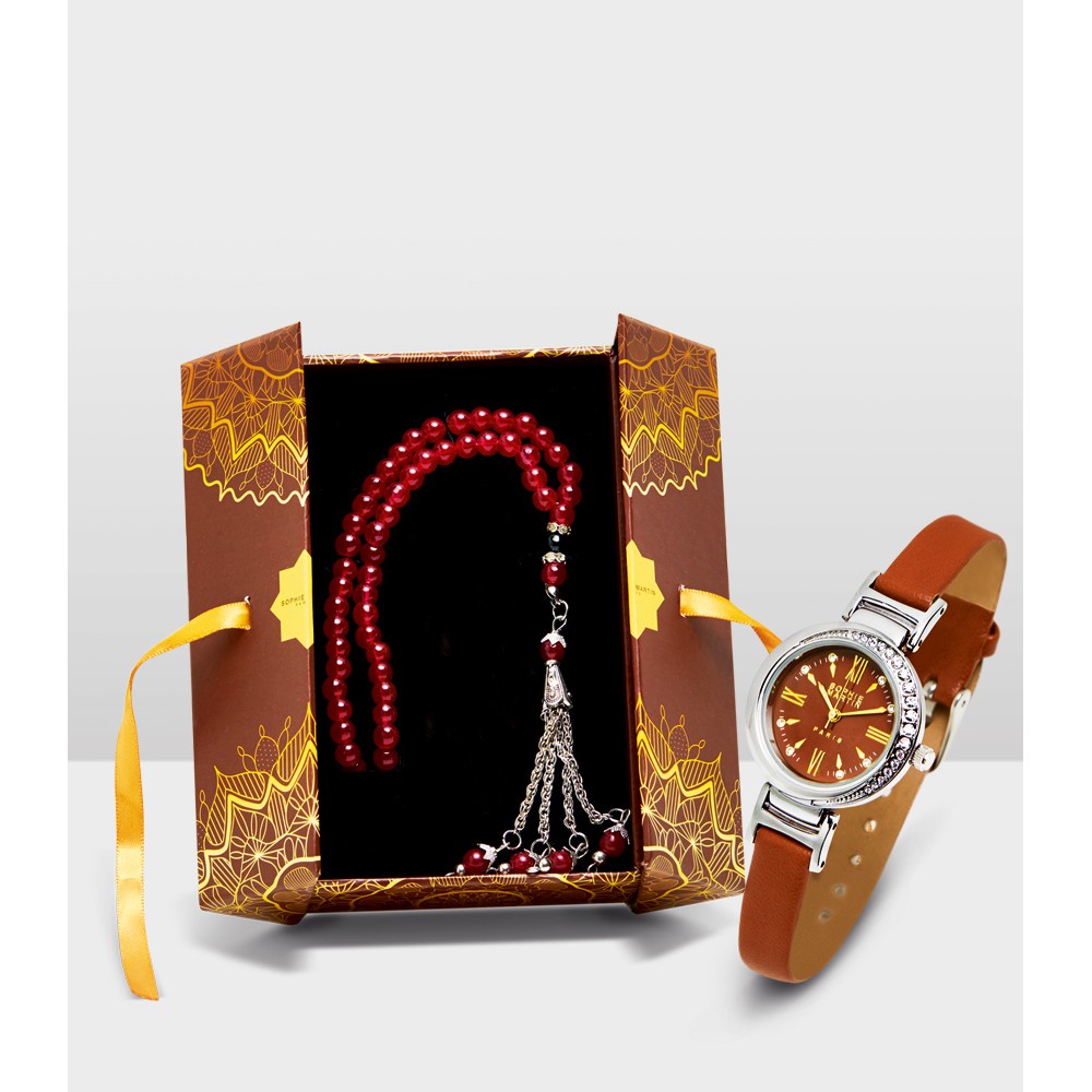 JAM TANGAN WANITA SOPHIE MARTIN PARIS MARION BROWN - WPU1093B7
