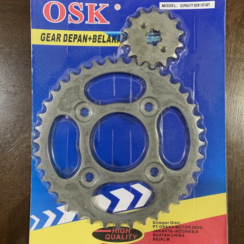 OSK SUPRA FIT NEW GEAR PAKET DEPAN BELAKANG 14T 40T SET GIR GIRSET T