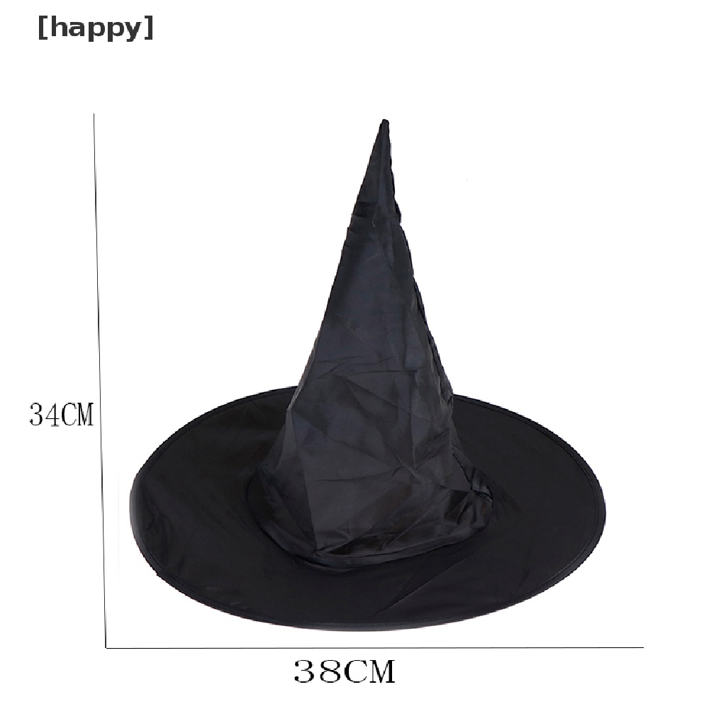 Topi Penyihir Wanita Warna Hitam Untuk Kostum Halloween