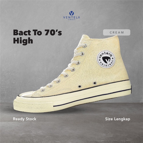 Ventela Bts High Cream Sepatu Ventela Bts 70s High Sepatu Ventela Original 100%