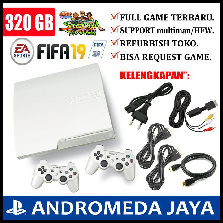SONY PS3 PLAYSTATION 3 SLIM OFW 320GB WARNA PUTIH EKSLUSIF