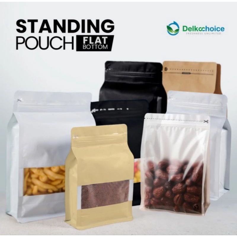 Standing Pouch Flat Bottom Mix Plastik Kemasan