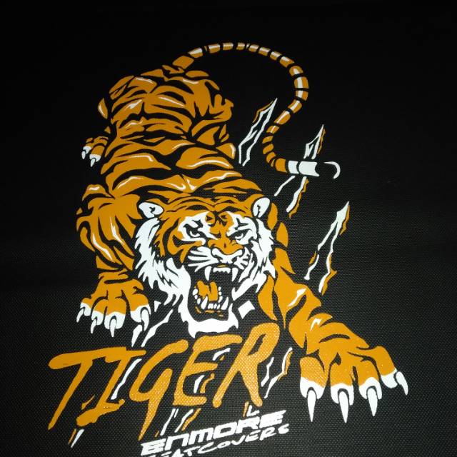 Kulit jok motor Gambar Tiger Enmore