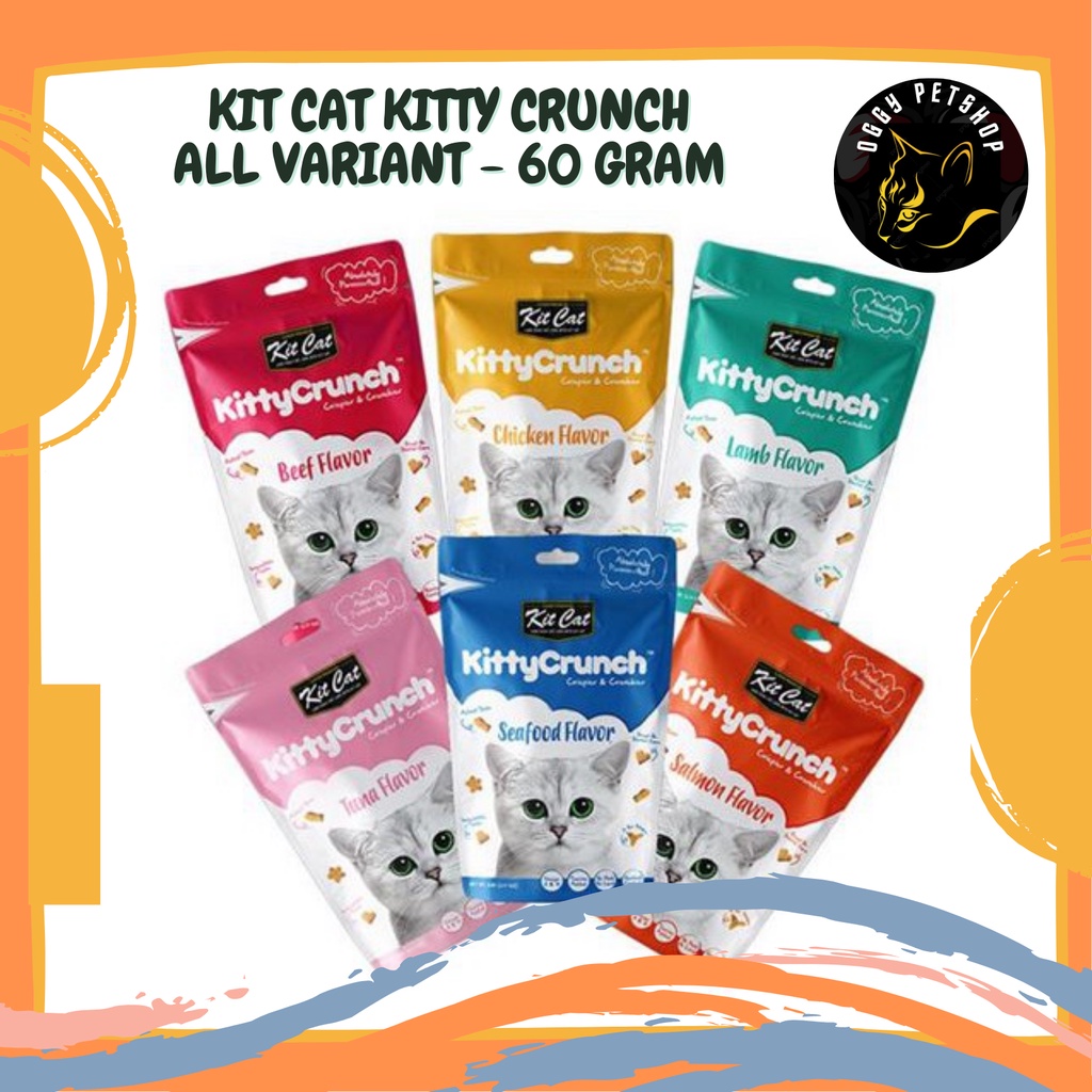 Snack Kucing Kit Cat Kitty Crunch 60gr All Varian Kitkat Semua Rasa Kitcat