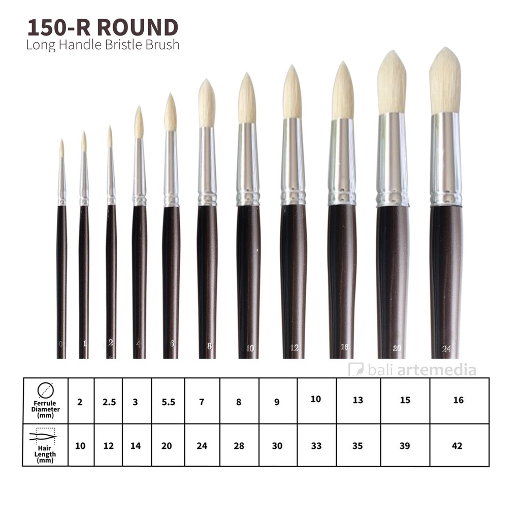 Artemedia Brush 150-R Round Bristle Brush