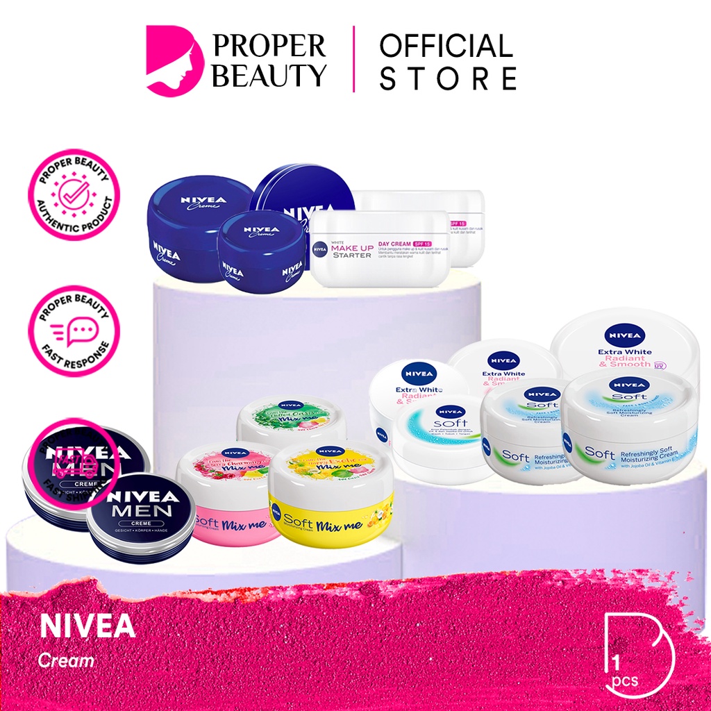 NIVEA Cream Jerman / Deodorant Roll On Cleansing Micellar Water Face Body Lotion Facial Essence Seru