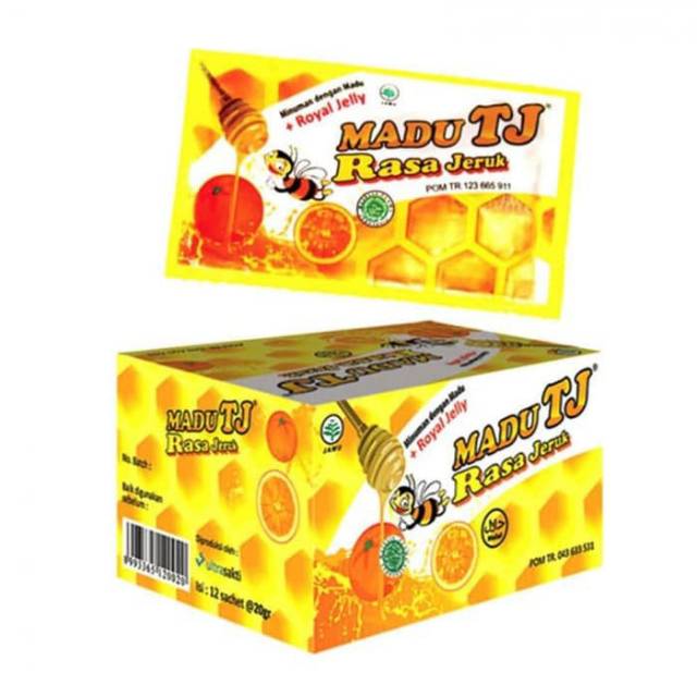 Madu Tj rasa jeruk rasa strawberry sachet 20 gram