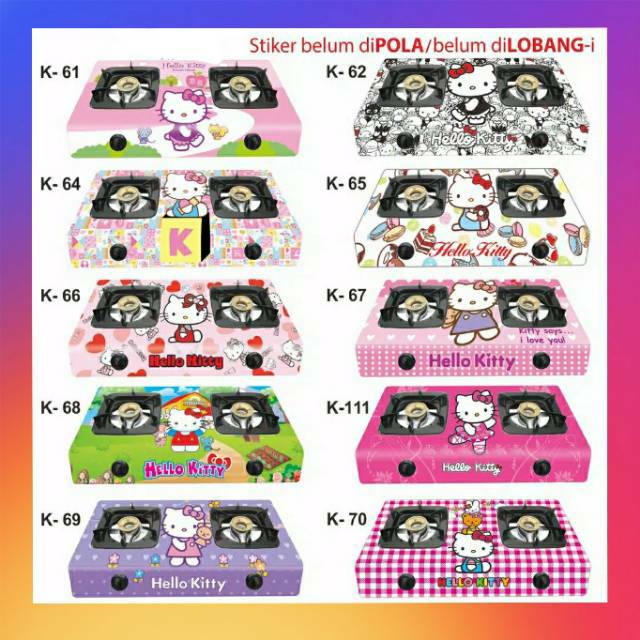 

Stiker kompor motif hellokitty