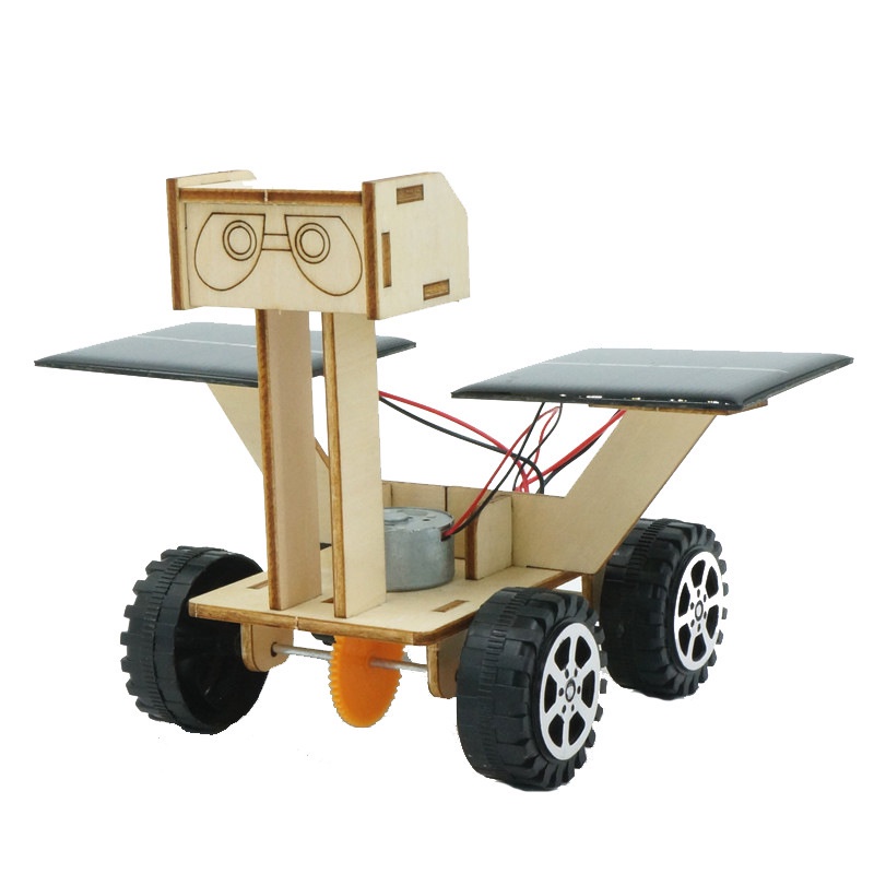 Mainan Puzzle Robot Mobil Rover Bulan Tenaga Surya DIY Untuk Edukasi / Eksperimen Sains Anak