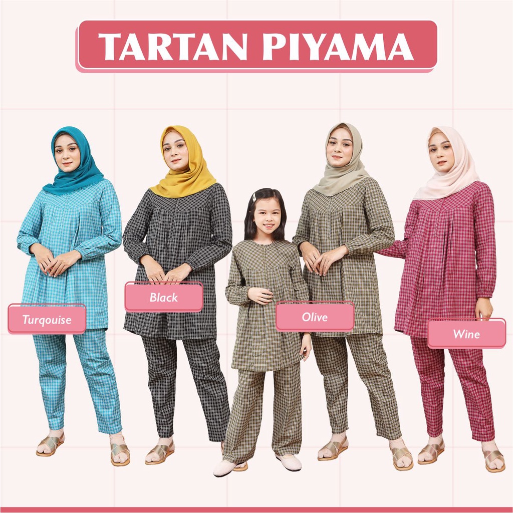 TARTAN PIYAMA by hagia_id Hagia Indonesia berbahan katun jepang