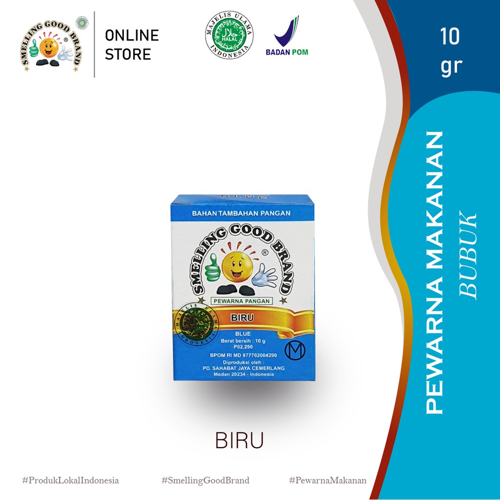 

Pewarna Makanan Bubuk Smelling Good 10 gr - Biru