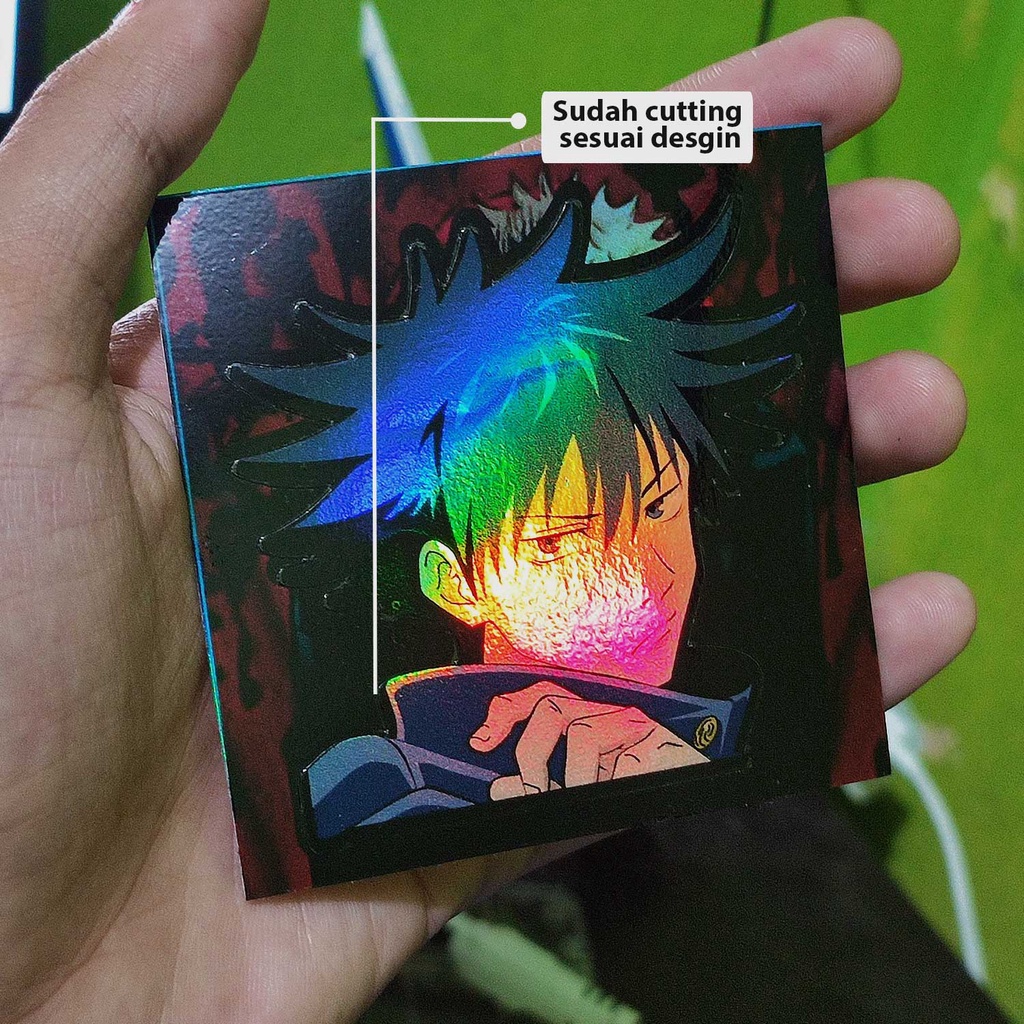 STICKER STIKER HOLOGRAM ANIME -JUJUTSU KAISEN FUSHIGURO MEGUMI - STIKER LAPTOP