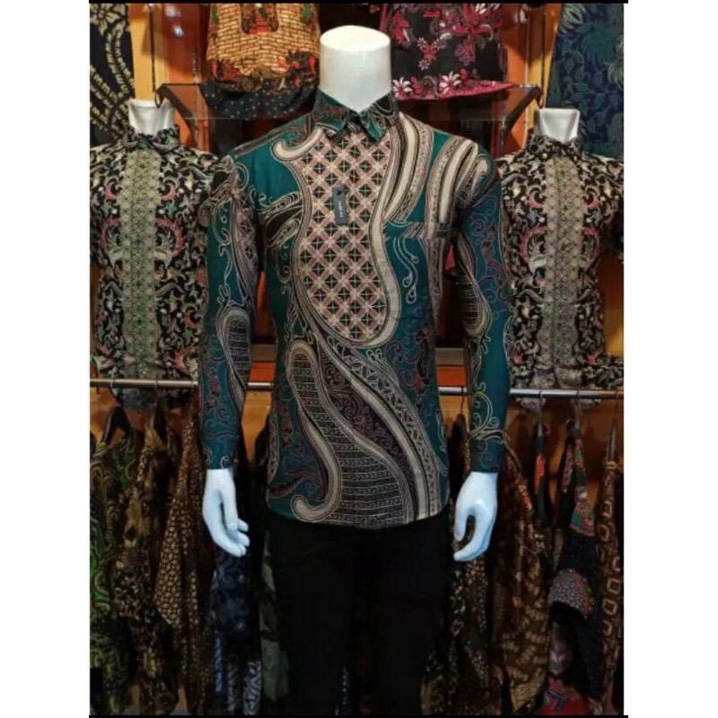 Baju Batik Slimfit Couple Tunik Batik Amangkurat Merah