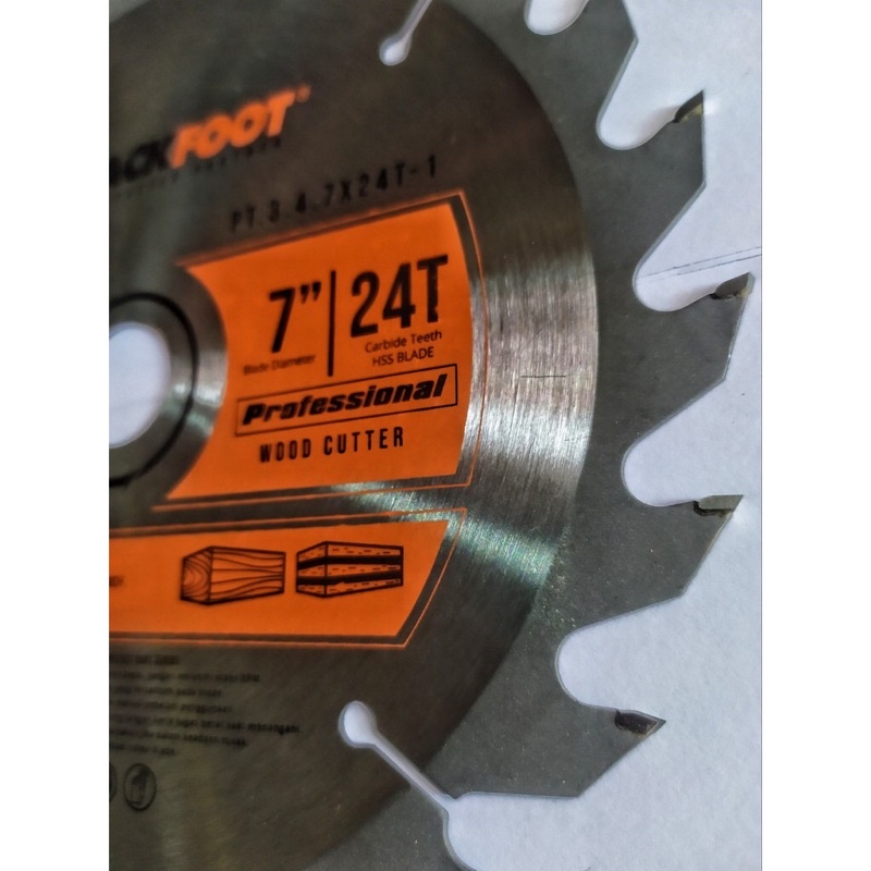 MATA POTONG KAYU- SAW BLADE 7”x 24T BLACKFOOT 7 Inchi 24T Circular Saw TERMURAH BERKUALITAS