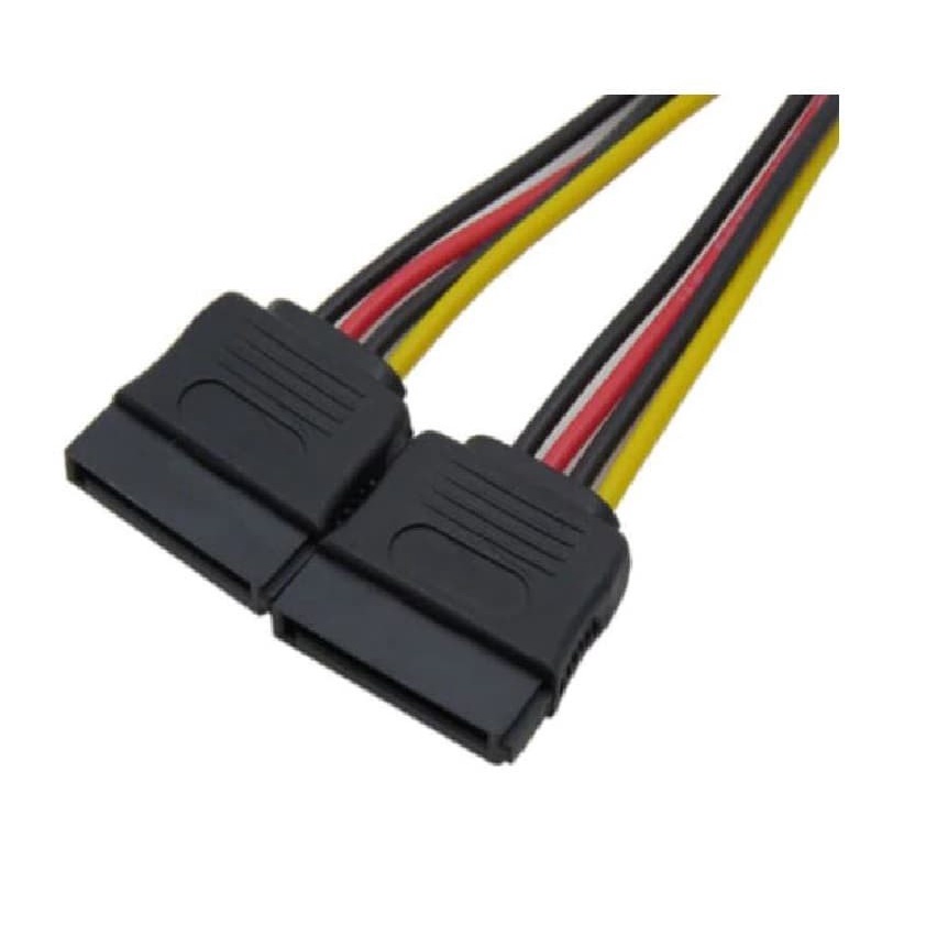 SKU-1280 KABEL SATA 15 PIN MALE TO DUAL FEMALE SPLITTER CABANG LURUS