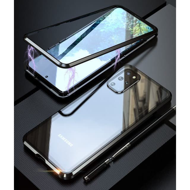 VIVO V19 MAGNETIC CASE TEMPERED GLASS BACK COVER - Hitam